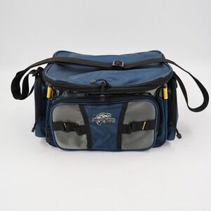 Okeechobee Fats Tackle Bag Medium Blue Gray Multi-Pocket Fishing Organizer